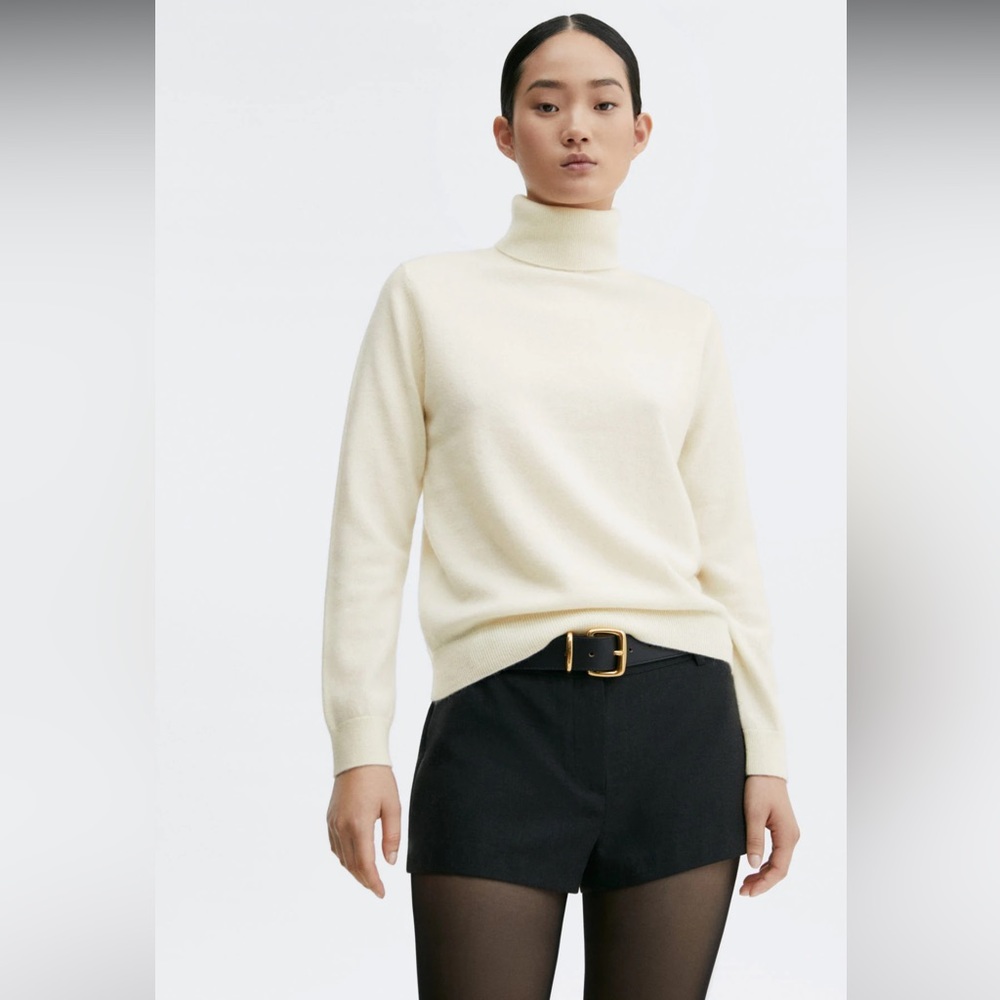 NWT MANGO SELECTION 100% Cashmere Turtleneck Sweater